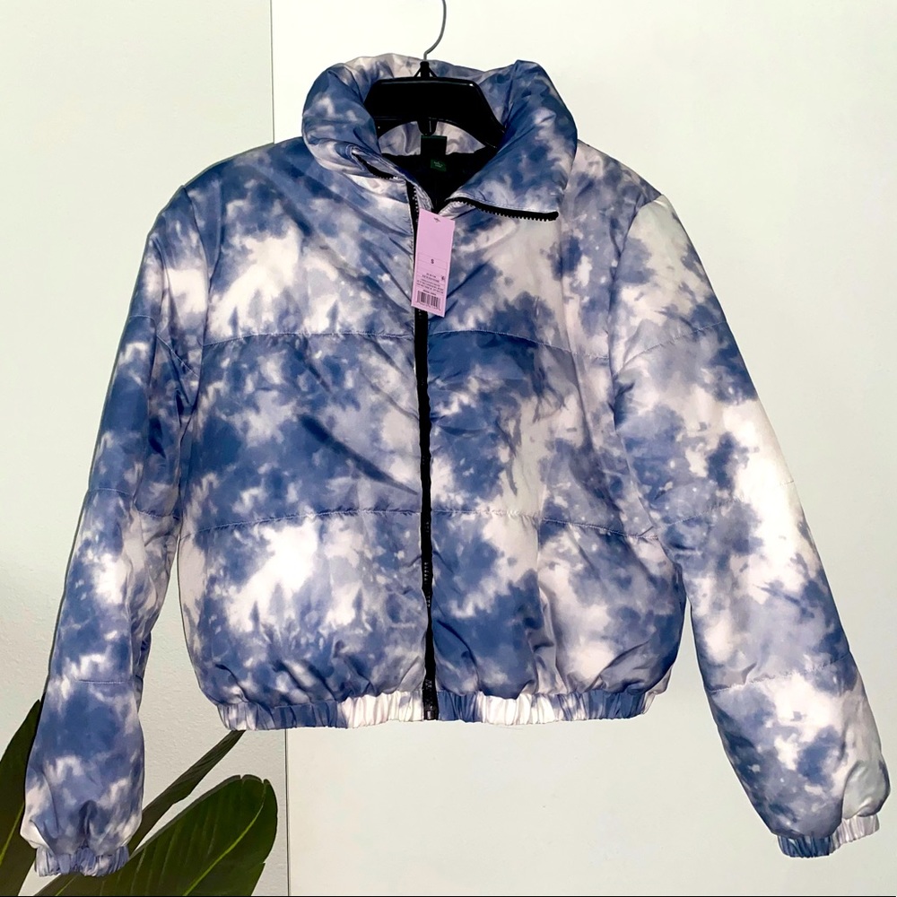 Tie Dye Target Puffer Coat